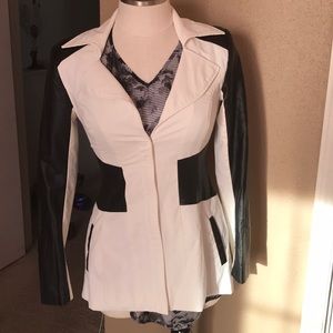 Bebe white and black Jacket